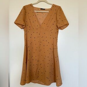 Yellow Ditsy Floral Mini Dress